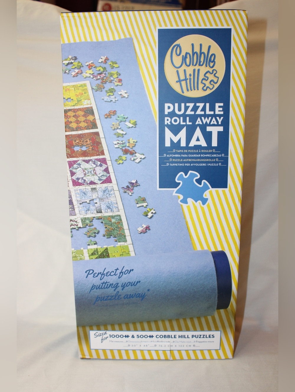 Cobble Hill Blue Puzzle Roll Away Mat